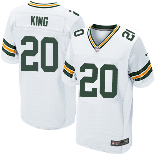 Nike Packers #20 Kevin King White Men's Stitched NFL Elite Jersey - Click Image to Close